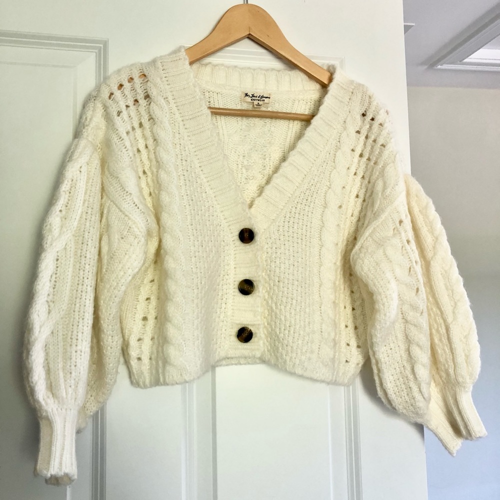 For Love and Lemons Mollie Cropped Sweater